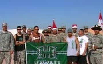 Bravo Troop, 299 Cavalry Shout Out to University of Hawaii Warriors