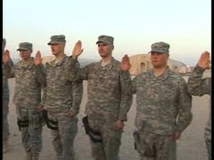 Lt. Gen. Stultz Re-enlists Troops
