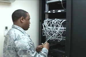 380th ECS Installing Phones in New Dorms Package