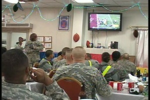 Soldiers Watching Super Bowl 43