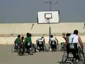Civil Affairs Visits Wheelchair Basketball Team Practice