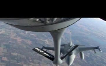 115th Fighter Wing F-16C Aircraft Inflight and Air Refueling, Part 2