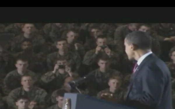 U.S. President Barack Obama Visits and Talks to U.S. Marines