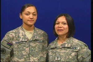 Pfc. Johnson and Chief Warrant Officer Elliott