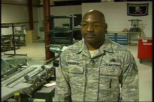 Senior Airman Tuley and Senior Master Sgt. Barbee