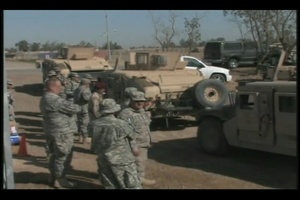 JET Airmen Distribute Humvees to IA