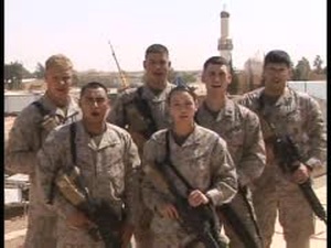 Lance Cpl. McKie, Lance Cpl. Lutz, Sgt. Kent, Cpl. Piccione, Lance Cpl. Car