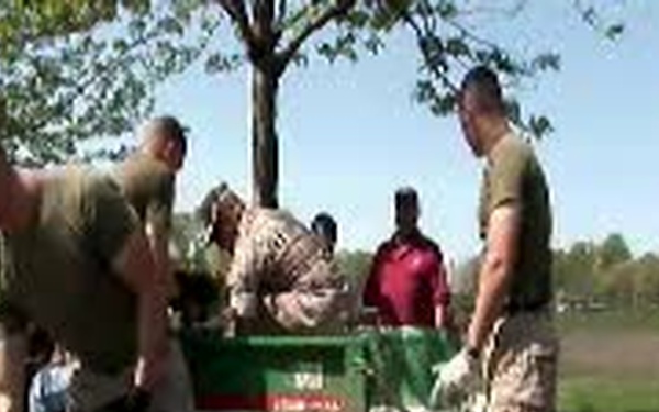 U.S. Marines of 1st Marine Division do Construction Work at Riis Park, Chic