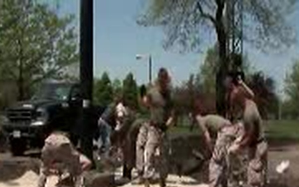 U.S. Marines of 1st Marine Division do Construction Work at Riis Park, Chic