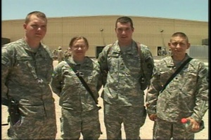 Spc. Buskey, Sgt. Hayden, Spc. Olson and Pfc. McGrane
