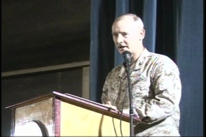 Hospital Corps Celebrates Birthday in Iraq - With Keys