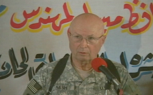 Maj. Gen. Nash Speaks at the Turnover of COP Mak