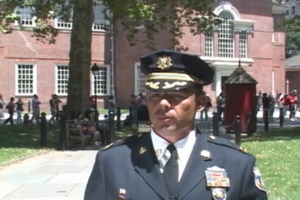 Mayor Michael Nutter and Police Capt. Daniel MacDonald
