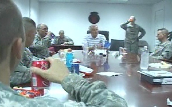 Nevada Gov. Jim Gibbons Visits Troops in Basra