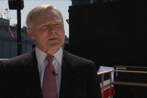 Deb Dunham and Secretary of the Navy Mabus
