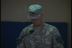 Col. Funk Speech  at Diyala Province Authority Change