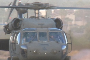 UH-60 Blackhawk Helicopters Take Off  from Papago Park Military Reservation