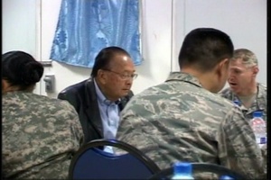 Senator Inouye Visits Kandahar Air Field