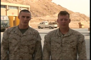 Lance Cpl. Feldman and Cpl. Herm