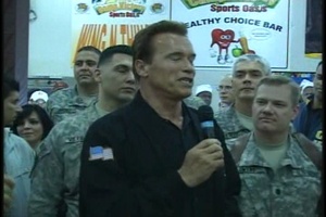 Gov. Schwarzenegger Visits Service Members, Part 1