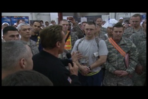 Governor Schwarzenegger Visits Troops, Part 1