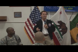 Gov. Schwarzenegger Visits California Unit in Iraq