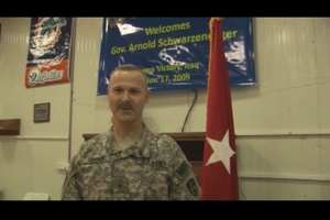 Soldiers Respond to Gov. Arnold Schwarzenegger Visit in Iraq