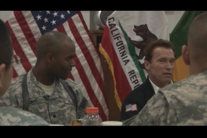 Governor Schwarzenegger Meets Soldiers