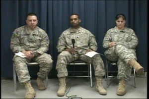 Maj. McCabe, Lt. Col. Counts, Master Sgt. Clemenson