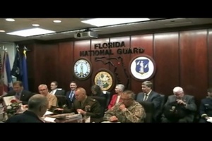 Florida Governor Charlie Christ Meeting with State Senior Military Leaders