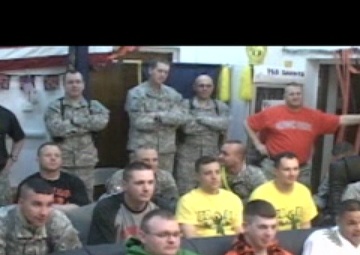 41IBCT Soldiers Watch Oregon Ducks vs. Beavers Civil War Game