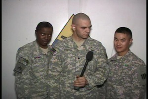 Sgt. Brown, Spc. Woeppel, Pvt. Kim