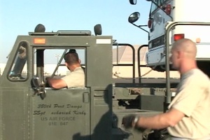 380th Expeditionary Logistics Readiness Squadron Bus Loading