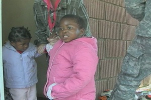 U.S. Military Service Members Visit a Childcare Center