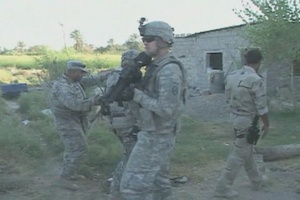 Operation Iraqi Freedom: Iraqi and U.S. Soldiers Conduct a Weapons Cache Se
