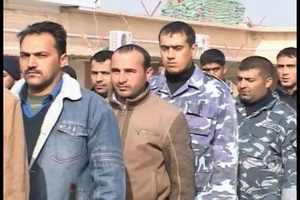 Iraqi Police Trained on Finger Prints at a Crime Scene