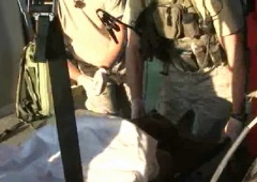 SH-60 Seahawk Delivering Goods to Haiti