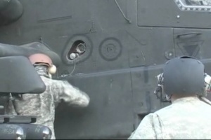 Apache Helicopter is Fueled and Armed