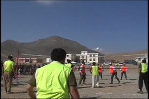 Volleyball Game Between Turkish Soldiers and Afghan Youth