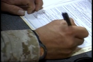 Mass Marine Reenlistment Ceremony