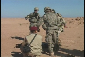 Iraqi Soldiers and Paratroopers Fire Mortars - Package