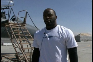 NFL Players Visit Troops at Bagram Airfield