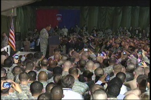 President Obama Speaks to Troops in Afghanistan, Part 1