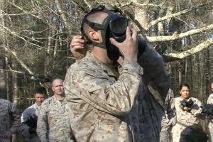26 MEU Marines Conduct Gas Chamber Training