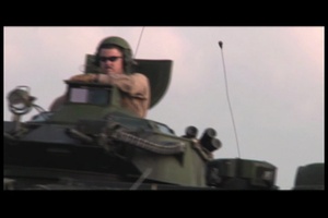 Amphibious Assault Vehicle Beach Landing on Arta Beach