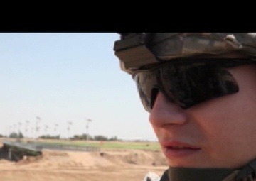 U.S. Soldiers and Iraqi Police Check Progress of Bridge Construction