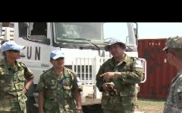 UN Argentine Battalion Loading Boxes of Rations in Haiti