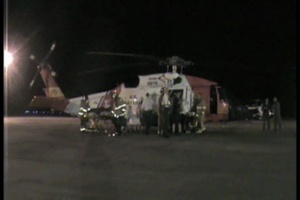 Coast Guard Transfers Survivors off Oil Drilling Platform