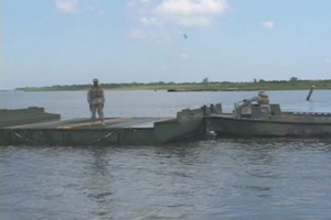 2225th Multi-Role Bridge Company Constructs a Float Bridge