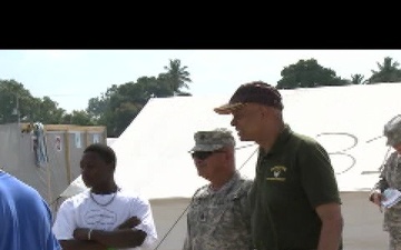 Maj. Gen. Trombitas Visits Haiti's Internally Displaced Persons Camp